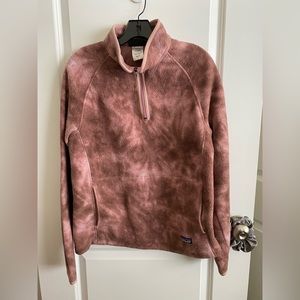 Patagonia Synchilla Fleece Marsupial Pullover in Dusty Rose Tie Dye